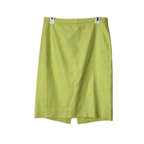 J. Crew Skirts J Crew No 2 Pencil Skirt In Neon Yellow Green Womens 6 Poshmark